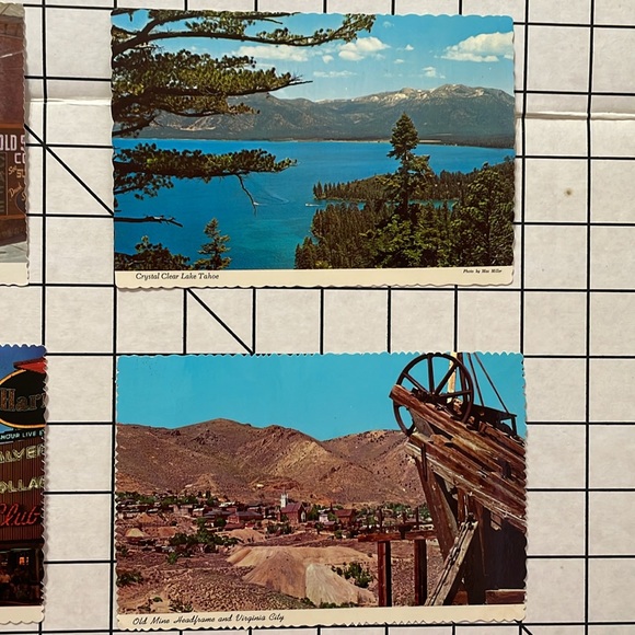 Vintage postcards ca1960/1970 Reno, Lake Tahoe, Virginia City/Old Mine Headframe - Picture 3 of 12